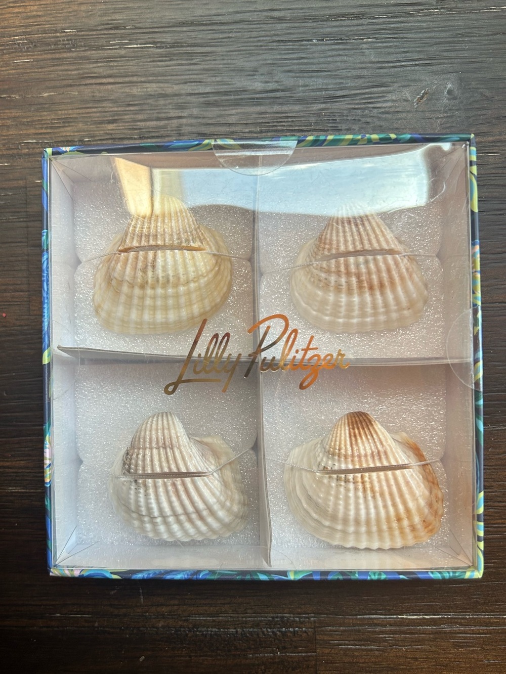 Lilly Pulitzer Shell Place Card Holders Set of 4 NIB